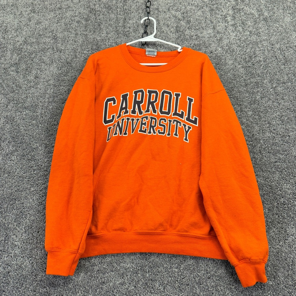 MV Sport Sweatshirt Mens L Orange Carroll University Collegiate